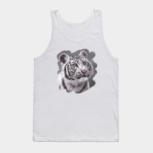 White Tiger Cub painting Tank Top